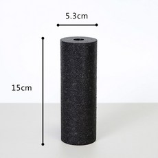 EPP 요가 마사지 롤러 열 폼 샤프트 중공 휴대용 근육 이완 피트니스 미니 손 155.3cm 블록, 01 Black, 1개