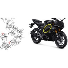 R15V4 R15M 泰版進氣殼 進氣蓋 進氣罩 BDJ-F117W-00-P2, 1個
