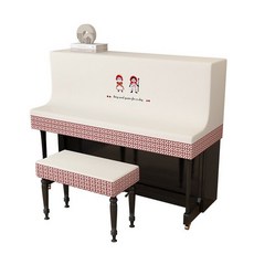 피아노 벤치 덮개 건반 악기 의자 더스트 스툴 럭셔리 커버 세트, C, 피아노 커버, 1개