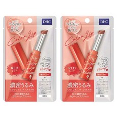 DHC 豐潤保濕潤色護唇霜, 2個, 1.5g, 紅色