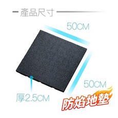 Fitek健身網 防焰健身地墊 單片 現貨臺灣製造 吸震吸音 運動地墊 健身房地墊 橡膠地墊 緩衝墊 防震墊, 1個, 全黑
