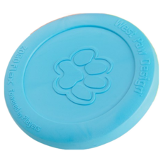 West Paw Zisc飛盤 狗玩具 美國製造 安全無毒 可回收 浮水 保固一年, 藍色, 1個