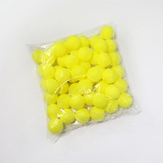 무지 칼라탁구공 13가지 색상 공예용 행사용 색깔탁구공 추첨볼 벌크, 1개, 100개입, 옐로우 1개, 100개입, 옐로우