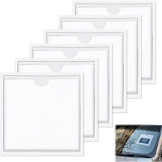 6 PCS 주차 허가증 소지자 자동차 앞유리용 클리어 주차 스티커 소지자 명함용 내구성 주차권 소지자 통행료표 보험증 및 등록증 소지자