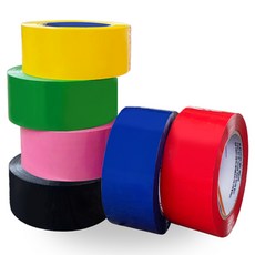 경포장 컬러 박스테이프 모음 80M, 6개입