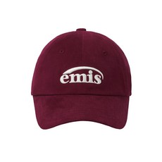 Emis 字母logo裝飾棒球帽 酒紅色