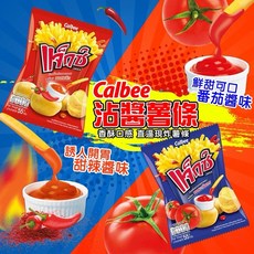 Calbee 沾醬薯條 泰國 73g, 1個, 紅色甜辣醬73g 有效日期7月底, 73g, 紅色甜辣醬