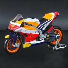 11458088 다이캐스트 미니어처 모형 모델 바이크 컬렉터 1/18에 적합한 혼다 No. 44 2021 시뮬레이션 합금 컬렉션 선물 컴퓨터 데스크톱 오너먼트, 오렌지