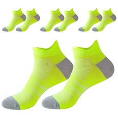 남녀공용 스포츠 쿠션 양말 미끄럼방지 흡습속건 발목삭스 러닝 헬스 4종세트, 1세트, 01 남성 그린