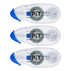 톤보 연필 테이프 접착제 강점착 PiT 파워에그 (일회용 타입) 6mm×6m 3개 HPA-313 (PN-EP×3), 1개