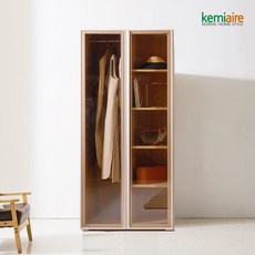 보딘 강화유리도어 수납옷장(800) KSF-414, 800 수납옷장
