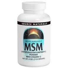 SOURCE NATURALS MSM含維他命C粉, 113克, 1個