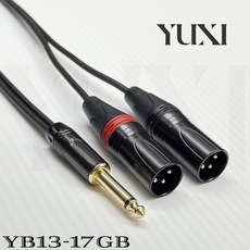 YUXI 6.3 TS單音轉雙XLR公 音源轉接線, 1個, 6.3 TS單音 轉 雙XLR公,總長度900公分=9米 含雙邊頭 單條