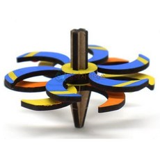 착시현상 이중 팽이 만들기 2인용 과학실험키트 실험세트 만들기세트 방과후수업 관찰, 아크릴물감세트 미포함