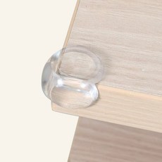 프리미엄 젤타입 실리콘 모서리 보호대 캡 가드, 원형, 10개