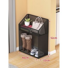 簡易家用多層鞋架 省空間收納, 1個, 兩層黑色中號【落地款】