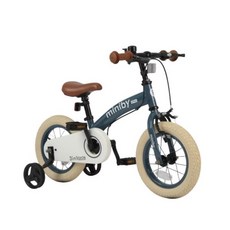 Qplay miniby兒童自行車，輕巧安全，多色可選，培養平衡感, 英倫藍, 1個, 12吋