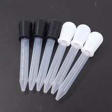 눈금 스포이드 5ml 플라스틱 과학 실험용 미술용 액체 투약기, 블랙