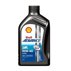 Shell 쉘 어드밴스 울트라 4T 10W 40 1리터 오토바이 엔진오일, 3개, 1L