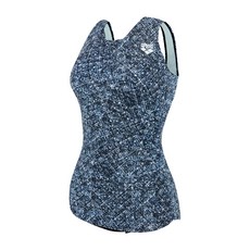 아레나 A4FL1LS02 BLK 클래시 원피스 U백 실내수영복 아쿠아로빅