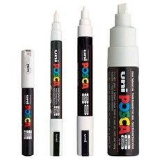 유니 포스카 화이트 4종(1M/3M/5M/8K)