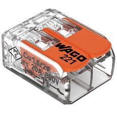 와고 커넥터 221-412 모든 전선용 0.2SQ~4SQ 사용 가능 MAX 450V 32A, 25개
