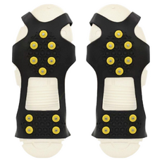 旅遊出國雪爪 10爪防滑冰爪鞋套 攀冰鞋套 冰爪釘 圓釘 止滑 雪地 滑雪 攀岩 登山 戶外 登山北海道日本, L款(一雙)