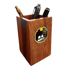 마호가니 원목 팬더 인레이 연필꽂이, 1개