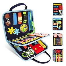 를 위한 JAGSYJOY 바쁜 책 - 장난감 비행기를 활동이 섬세한 몬테소리 소년 보드 기술을 여행 배우기 소녀를 운동 용 감각 자동차. 있는, Navy Blue