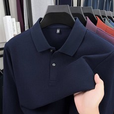 2026 男士夏季 polo衫 透氣排汗 速乾 長袖 T恤 彈性翻領 休閒運動 高爾夫球衫 中年上衣
