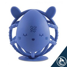 美國 Tiny Twinkle 健齒咬咬球【金寶貝】寶寶固齒器，安全無毒，舒緩長牙不適，促進手眼協調, 1個, 藏青籃小熊