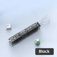 Elough 2 in 1 키보드 키캡 스위치 풀러 오프너 범용 샤프트 리무버 버튼 추출기 액세서리, 04 Black, 1개