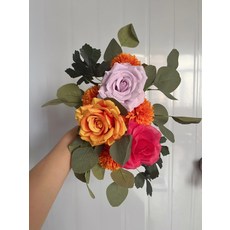 인조 초승달 꽃줄 장식 웨딩 배경 실크 가랜드 생일 파티, 1개, 5. Orange A. 1PC