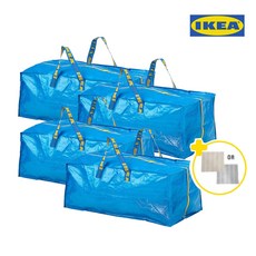 이케아 프락타 카트용 트렁크 시장가방 장바구니 대용량 쇼핑백 마트 76L 타포린백 행주증정, 4개
