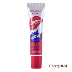 립 글로스 메이크업 필 오프 리퀴드 립스틱 워터프루프 크림 같은 오래 린트 광택, Cherry Red, 15g, Cherry Red
