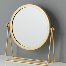 키밍 360도 회전 탁상거울, 골드A형