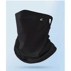 Alissa Cyrine 冰絲掛耳防曬面罩 UPF50+ 涼感透氣防紫外線, 1個, 漫暮黑【騎行/開車/遮陽專用面量】, 漫暮黑