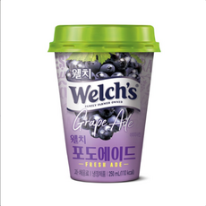 푸르밀 웰치스 포도에이드 250ml 10컵/100%과즙/포도주스, 10개