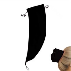 馬尾辮長髮洗髮帽 懶人必備包髮套, 1個, 黑色