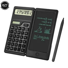 전자 메모 계산기 패드 6.5 LCD 화면 쓰기 태블릿 접이식 과학 스타일러스 펜이있는 디지털 드로잉 태양열, [03] C