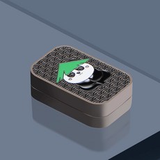 新品潮玩無限推牌肥皂盒金屬解壓玩具指尖陀螺, 1個, 功夫熊貓推牌【黑色】:如圖所示