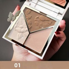 메이크업 컨투어 팔레트 하이라이터 쉐딩 블러셔 3색, 01, 1개