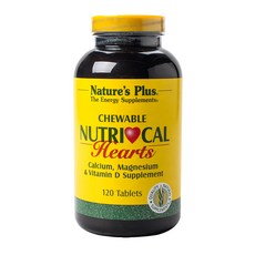 Natures Plus 鈣鎂維他命D保健口嚼錠, 1罐, 120顆