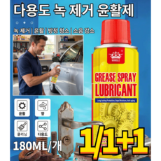 [1/1+1] 철강 전용 녹 제거제 다용도 녹제거스프레이 초강력 녹 제거제 스프레이, 4개, 180ml