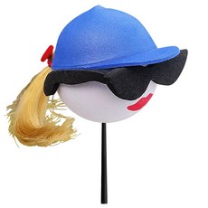 블루 캡과 선글라스로 귀여운 금발 머리를 한 쿨볼 자동차 장식 안테나 토퍼 자동차 액세서리