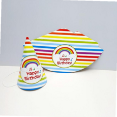 기념일고깔모자 줄무늬 고깔 모자, 본상품