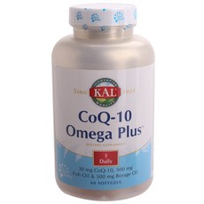 Kal CoQ-10 Omega Plus 軟膠囊, 60入, 1個, 60顆