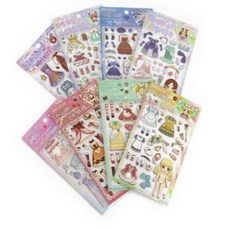 코디 입체 스티커 4개 코디놀이 스티커옷입히기 여초딩선물, 랜덤