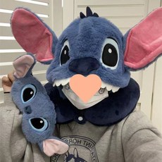 可愛史迪奇造型頸枕 卡通午睡護頸枕 普通款 史迪仔U型枕+（礼盒+LED灯）, 普通款♜✓,史迪仔U型枕+（礼盒+LED灯）♜✓