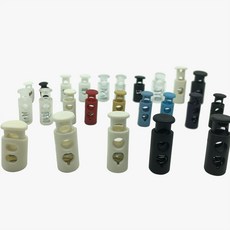 스토퍼 1구 의류스토퍼 2구 플라스틱스토퍼 끈조절, 3번(WHITE)
